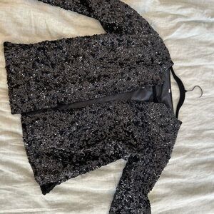 Vintage Black Sequin Women's Jacket